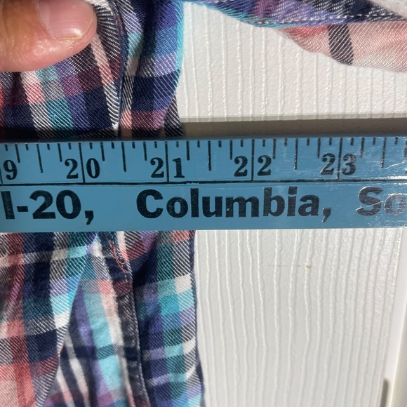 Universal Thread XL pink/Blue/Black Flannel Shirt Lounging Layer Cowgirl - Picture 4 of 8